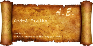 André Etelka névjegykártya