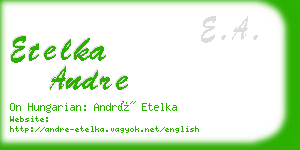 etelka andre business card